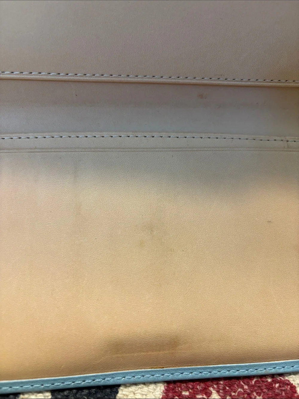 Vintage Coach Legacy Light Blue Leather Buckle Wallet